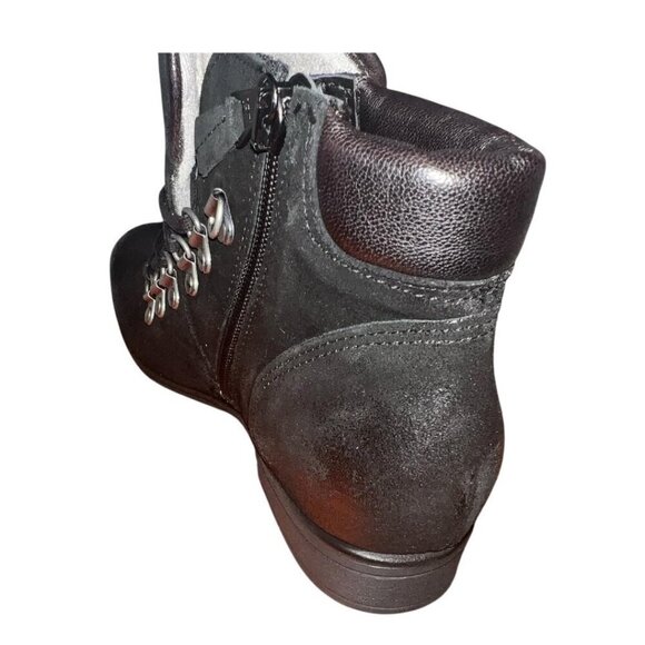 Miz Mooz Womens Black Leather Lace Up Steffy Ankle Bootie Sz 8.5 New - Picture 12 of 14